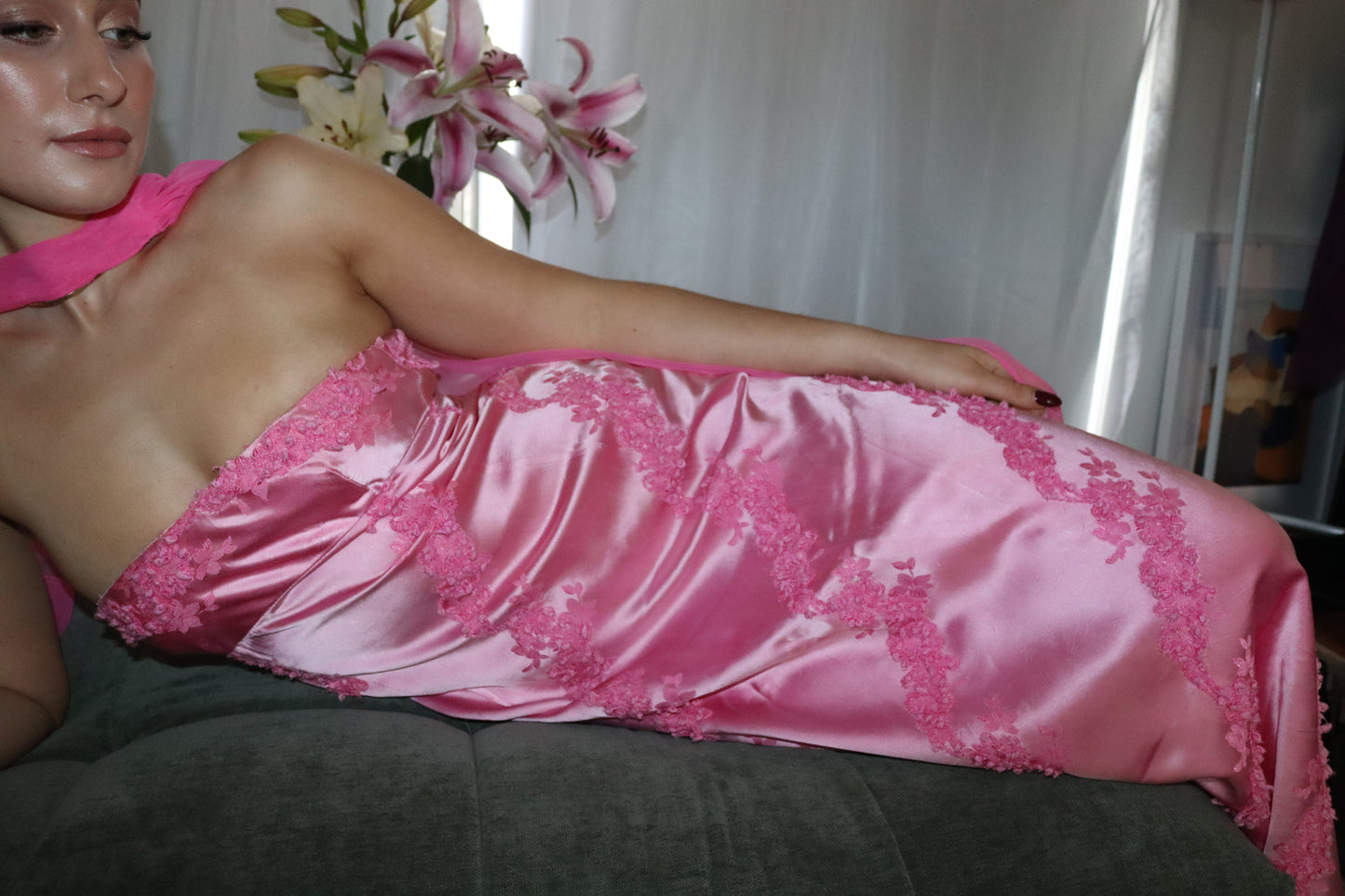 Vintage Cherry Blossom Gown
