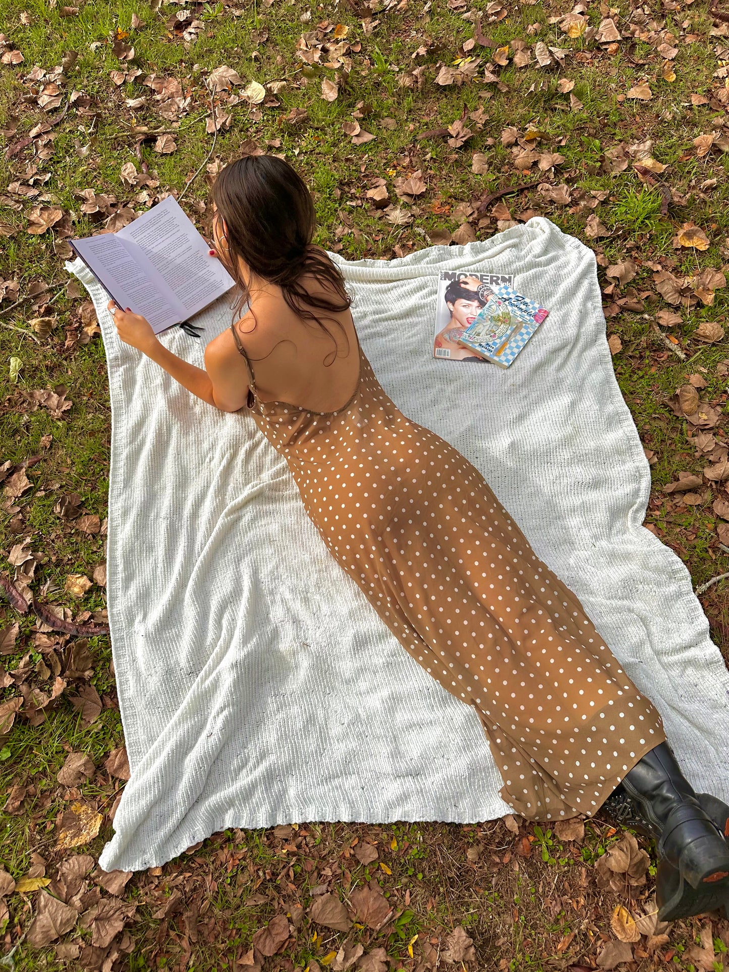 Paris polka dot maxi