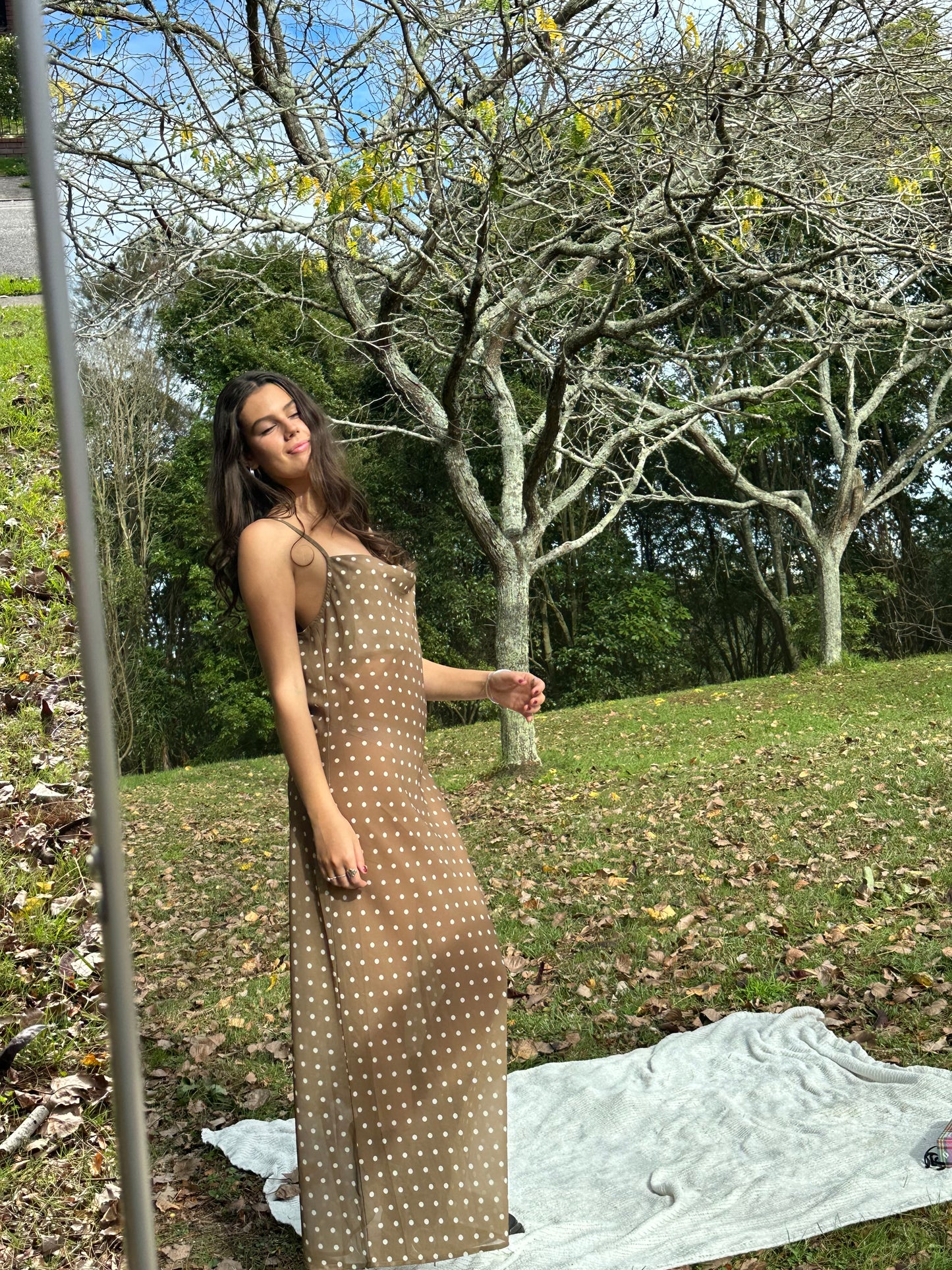 Paris polka dot maxi
