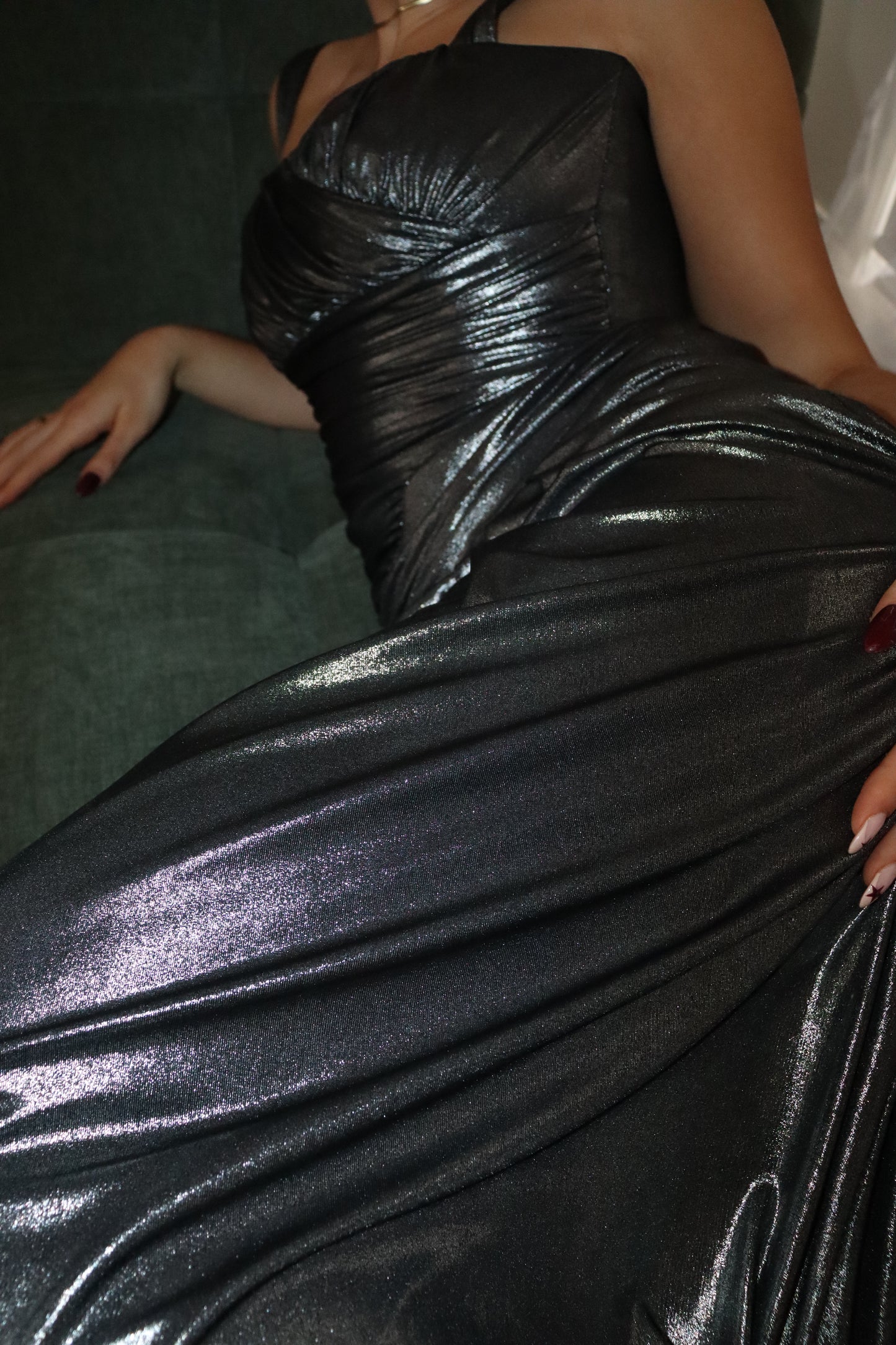 Vintage Gunmetal Gown