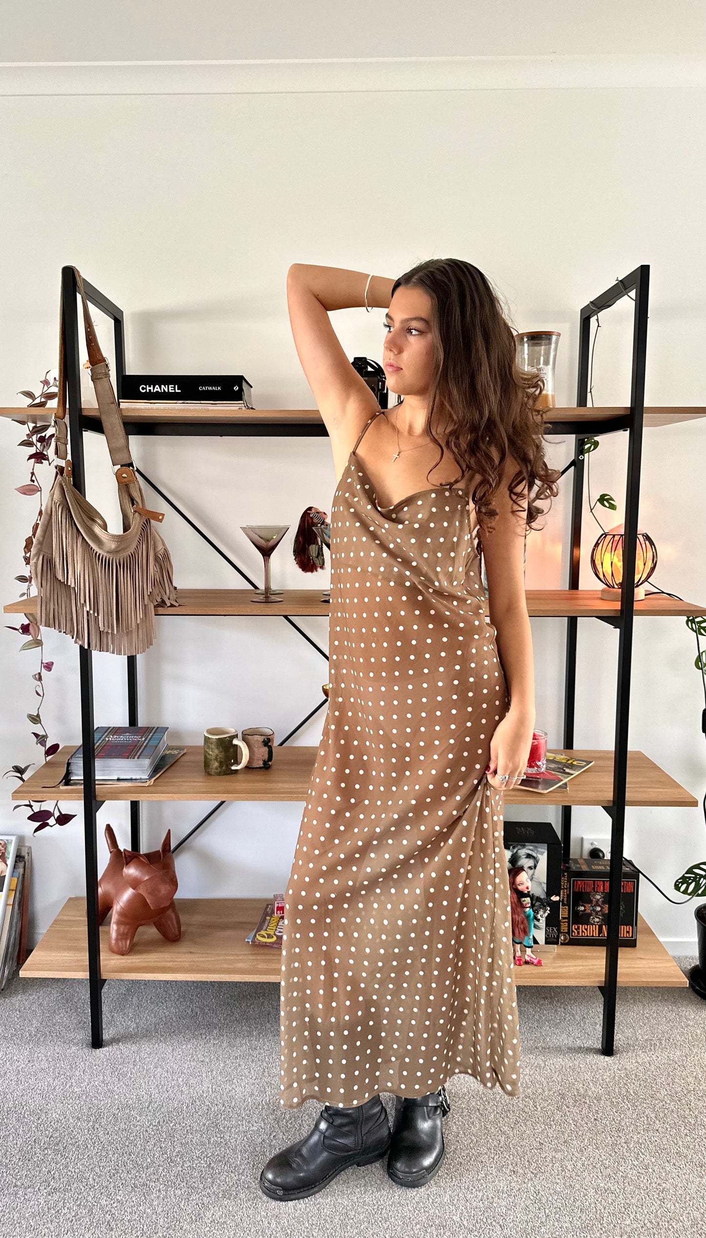 Paris polka dot maxi