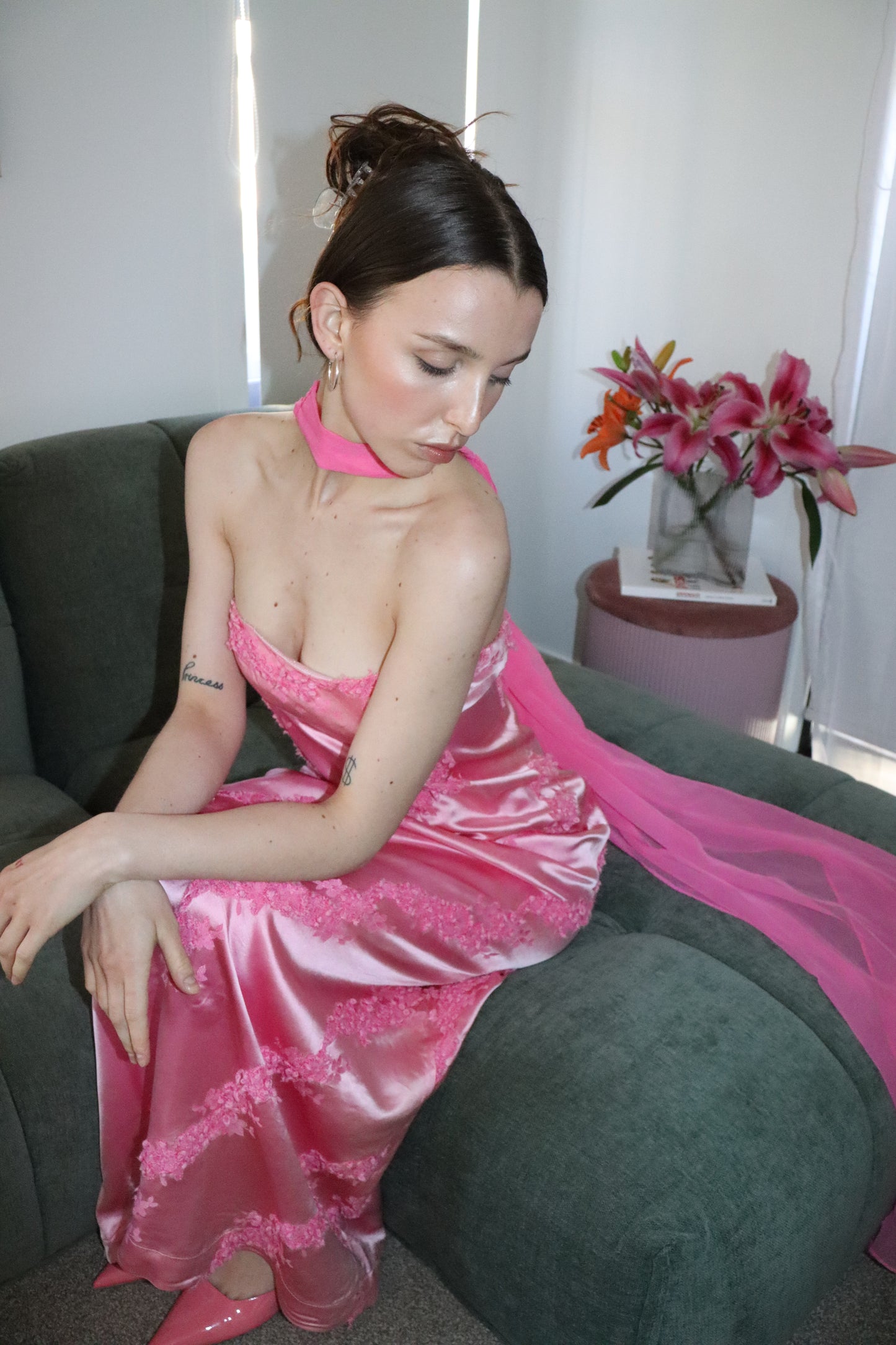 Vintage Cherry Blossom Gown