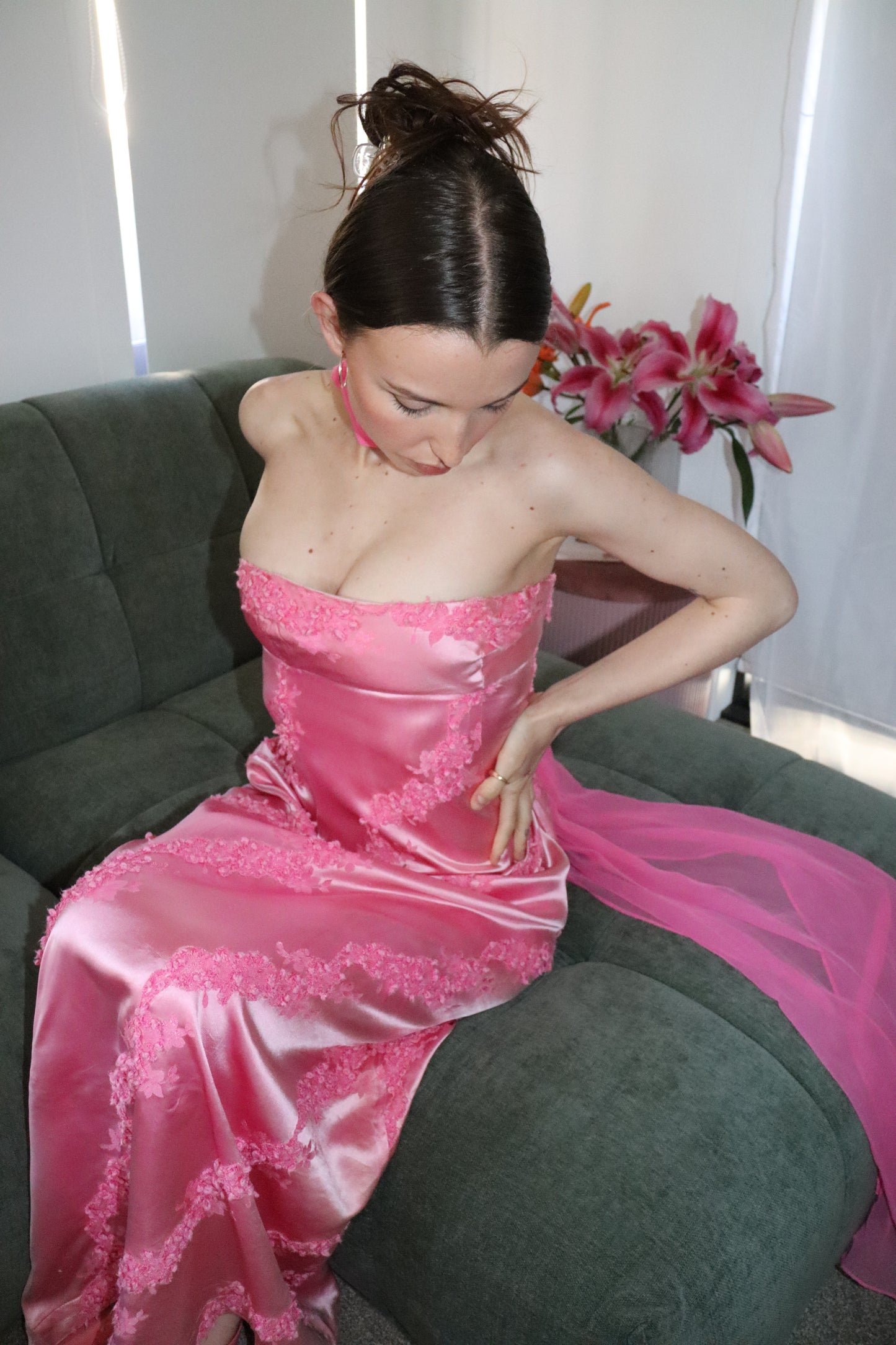 Vintage Cherry Blossom Gown