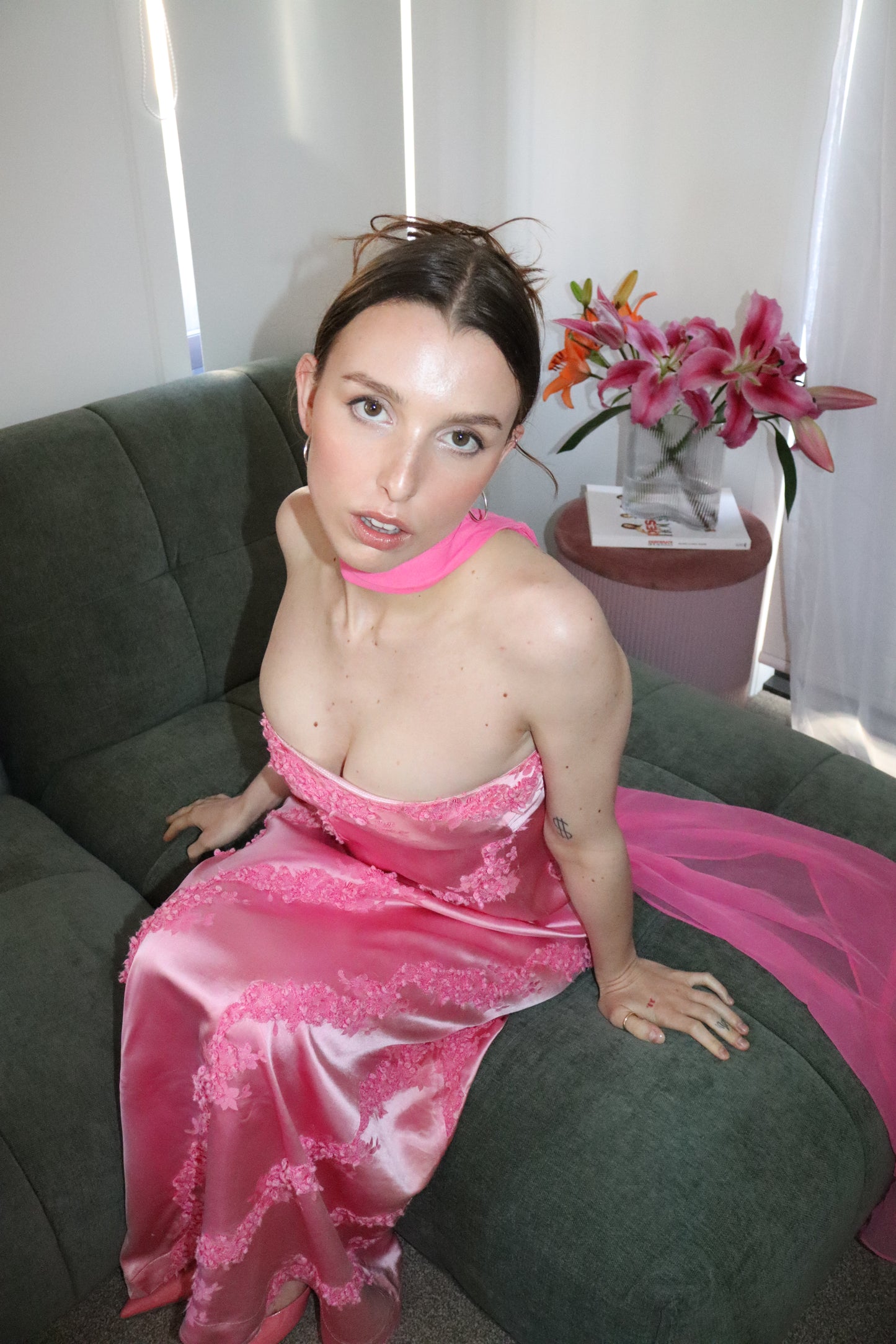 Vintage Cherry Blossom Gown