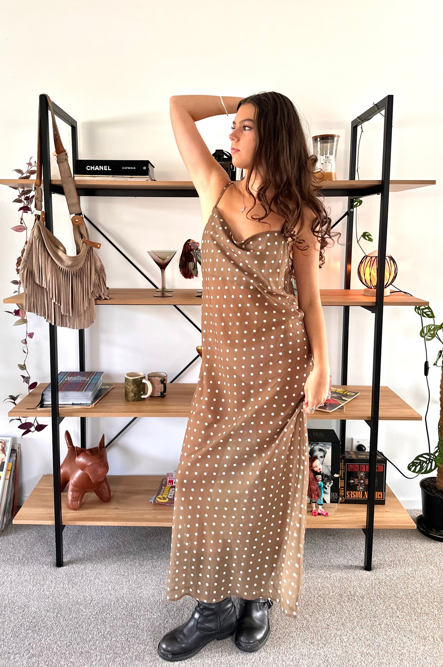 Paris polka dot maxi