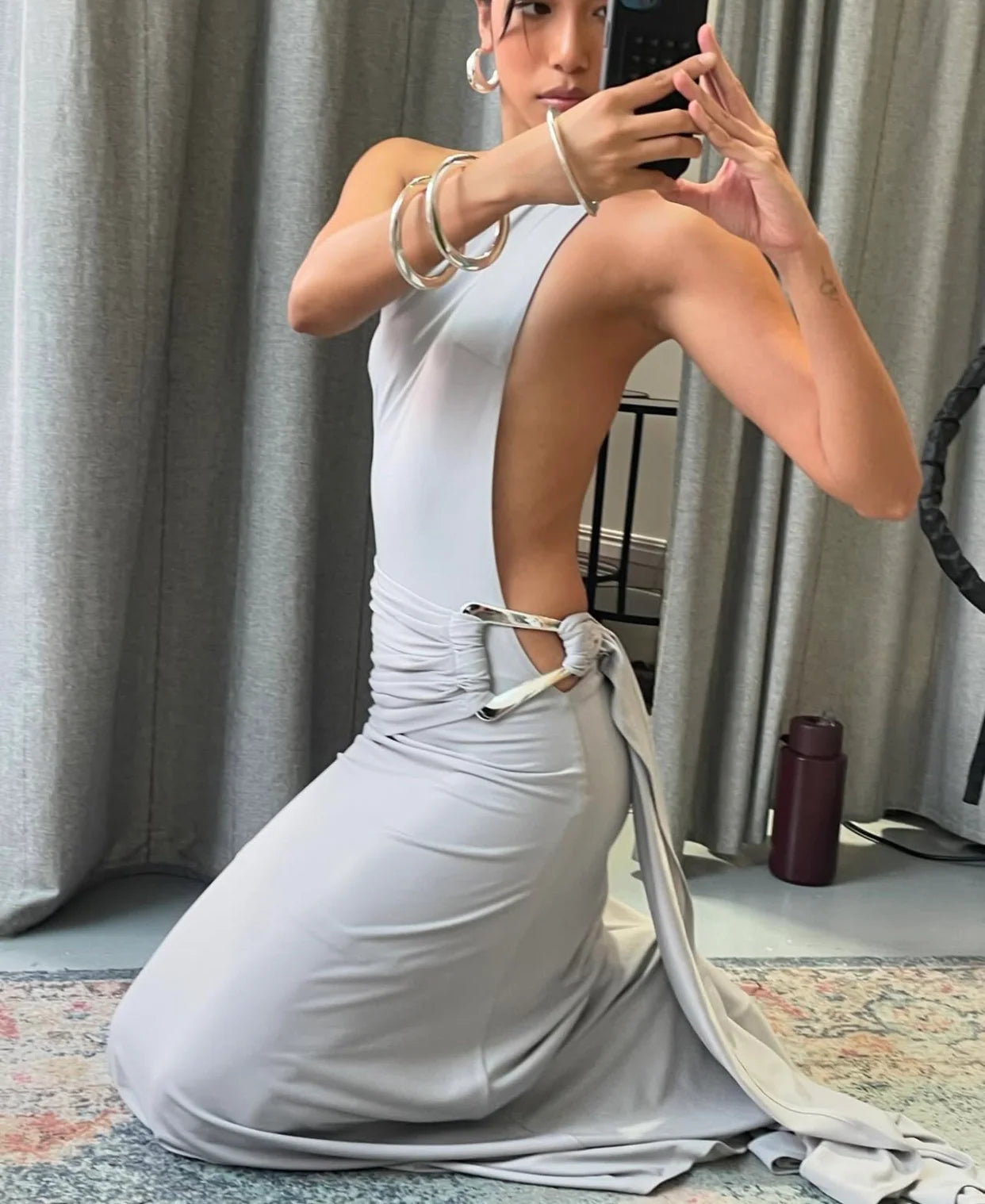 Gaia gown - Silver grey