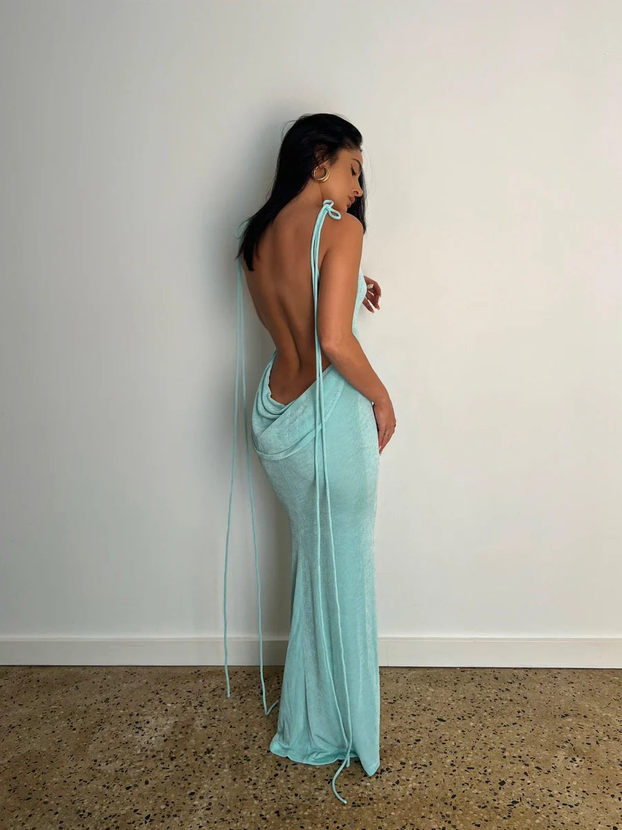 Melani the label - Cristina gown Aqua