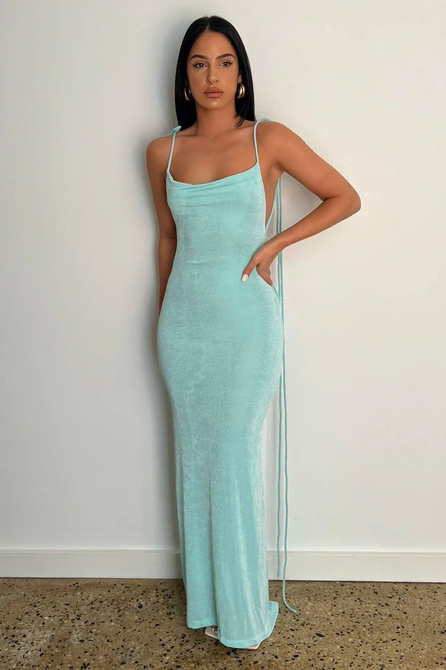 Melani the label - Cristina gown Aqua