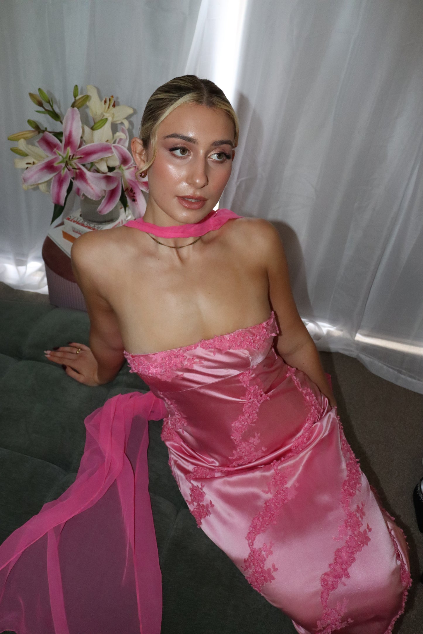Vintage Cherry Blossom Gown