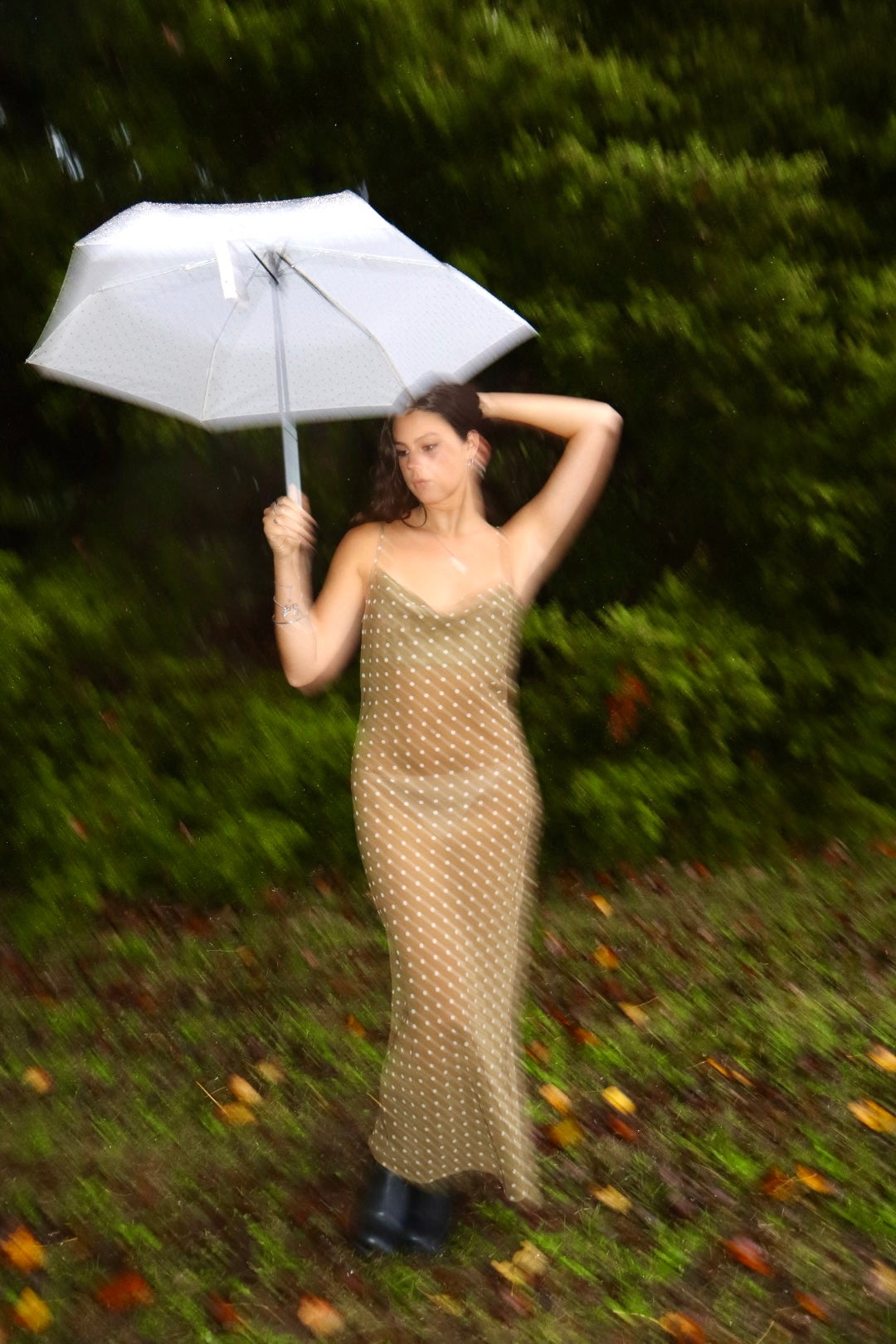 Paris polka dot maxi