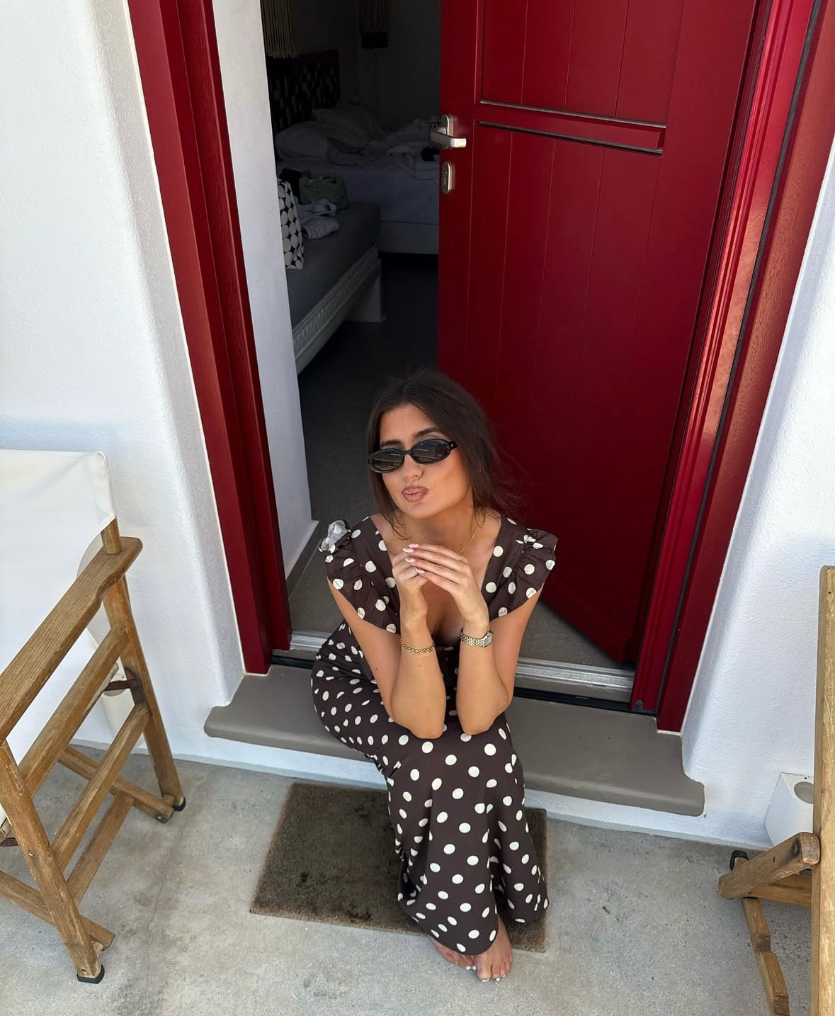 Luna polka dot maxi