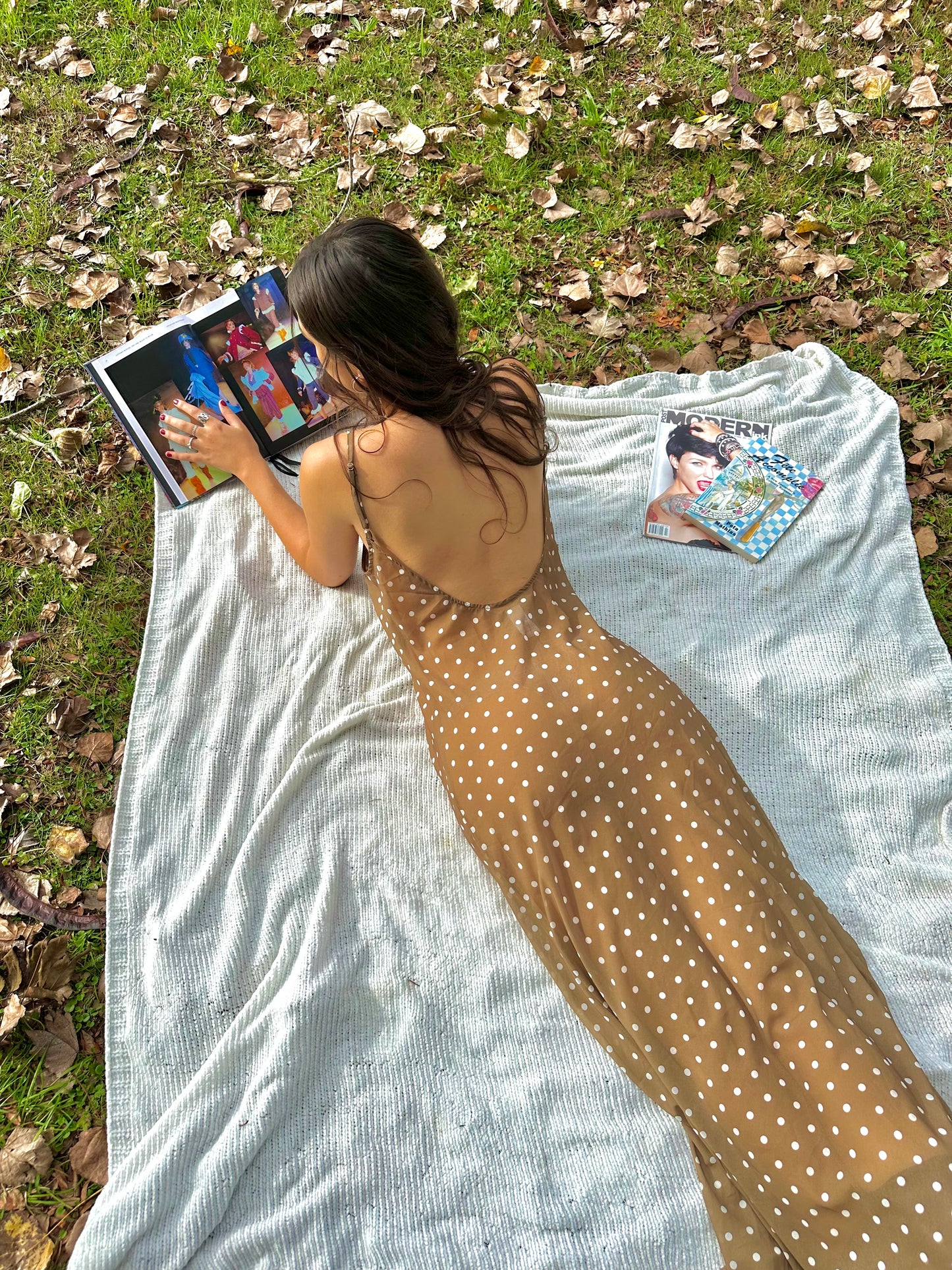 Paris polka dot maxi
