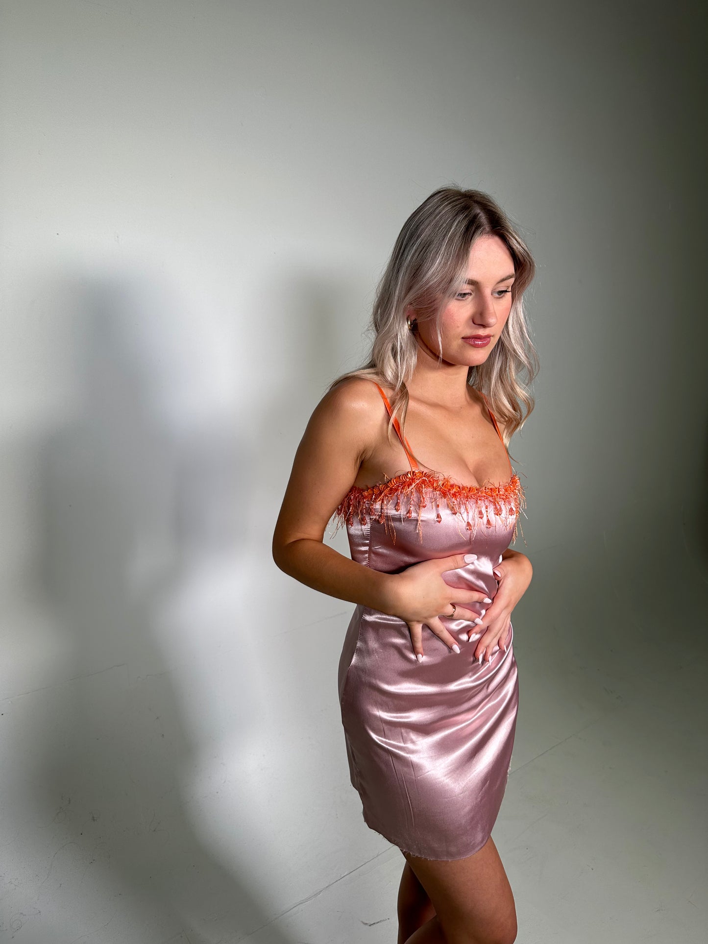 Danielle Guizio - Satin Beaded Mini