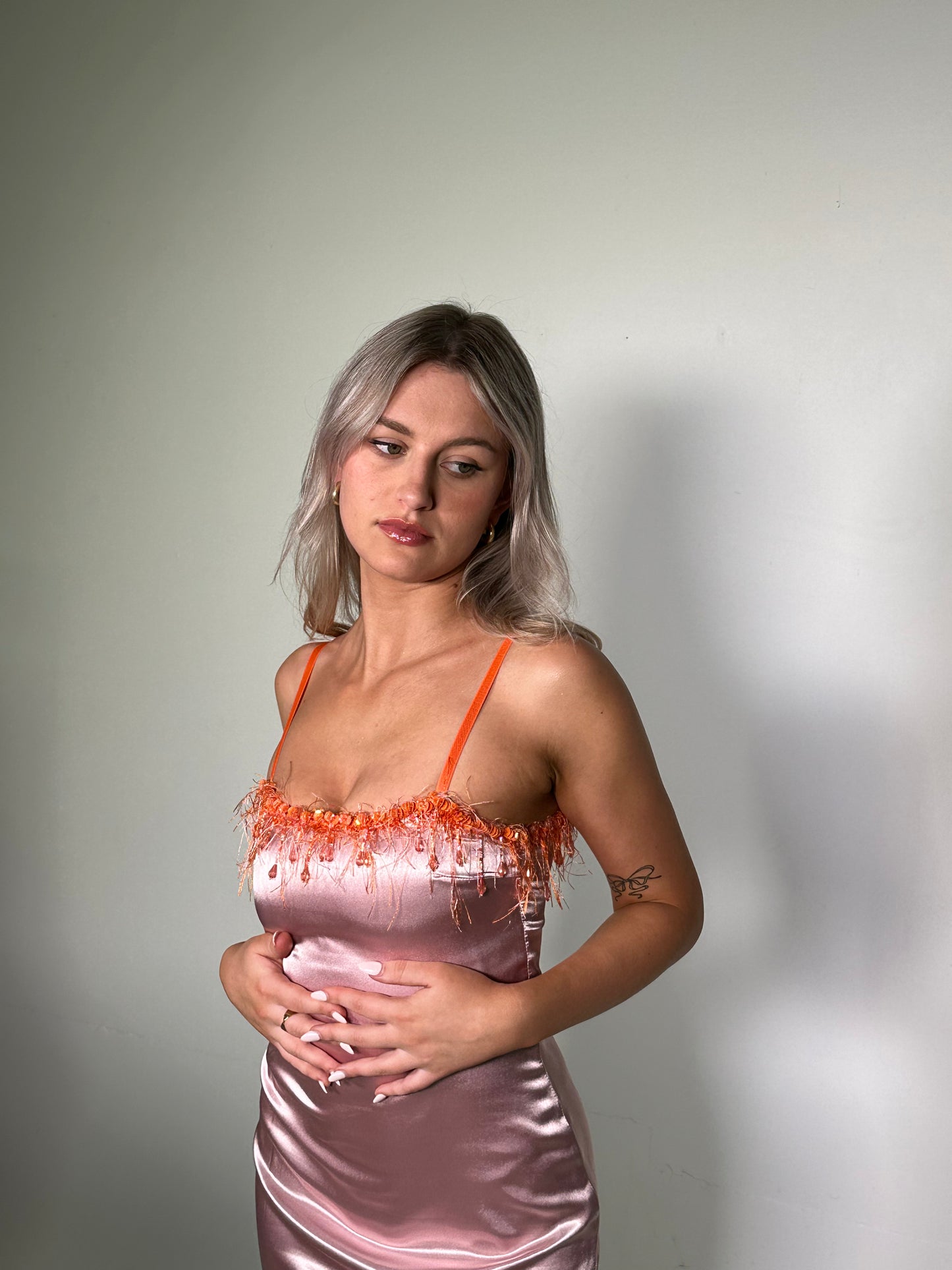 Danielle Guizio - Satin Beaded Mini