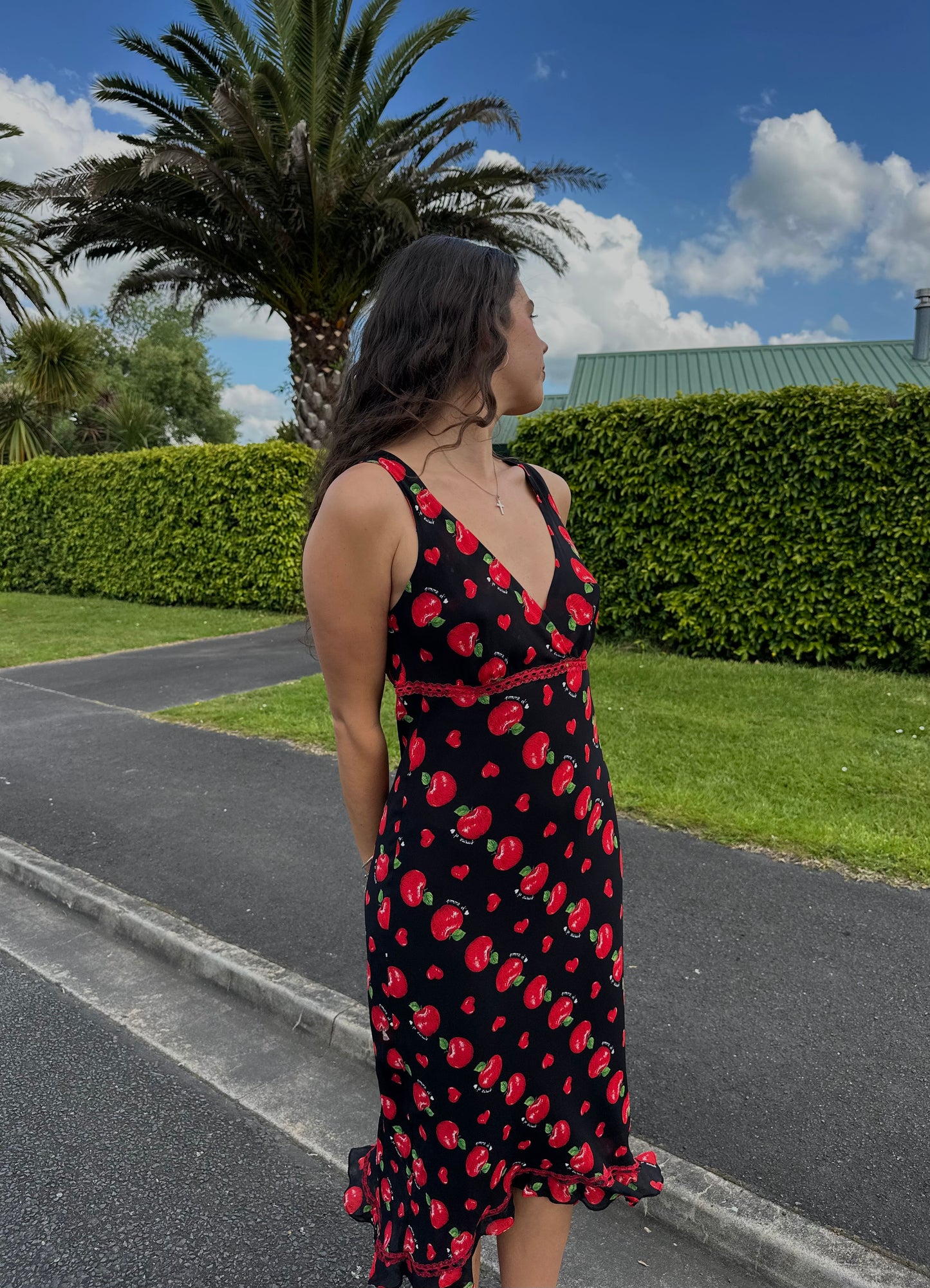 Vintage Apple midi dress