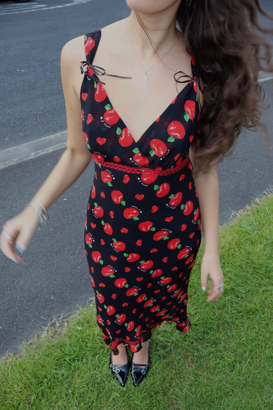 Vintage Apple midi dress