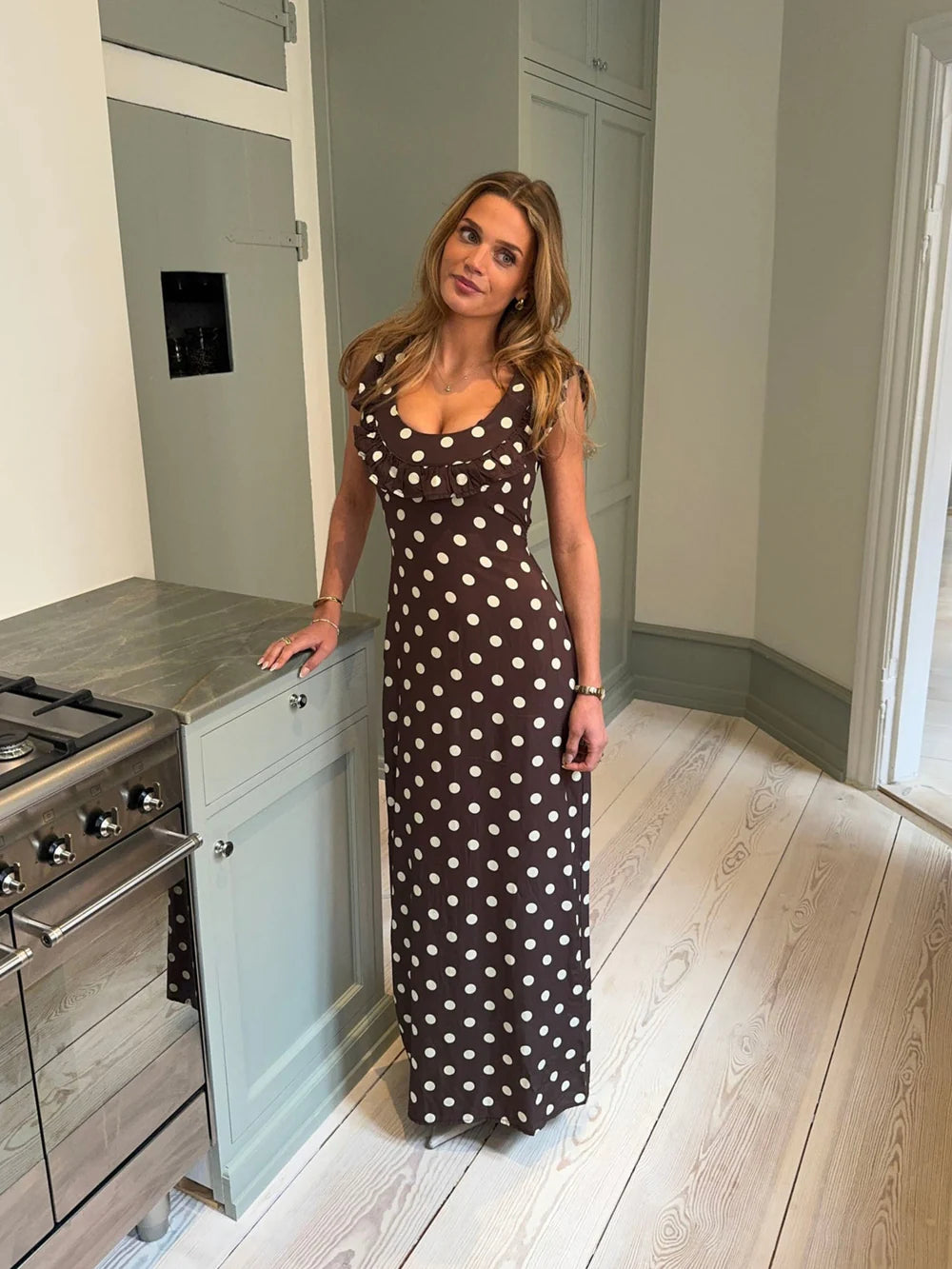 Luna polka dot maxi