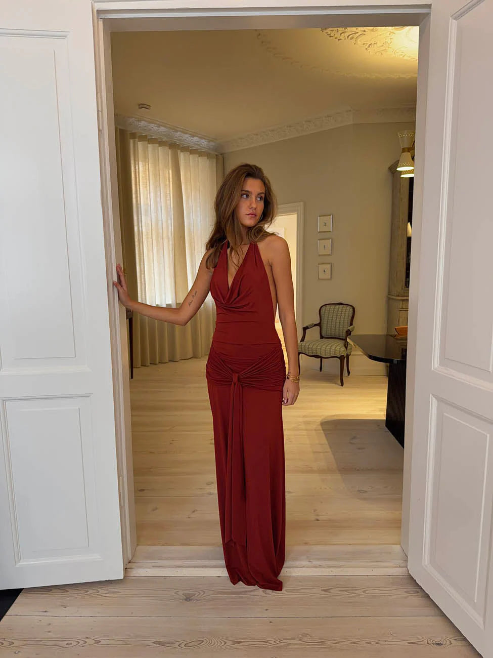Designbisi - Redina maxi dress rust