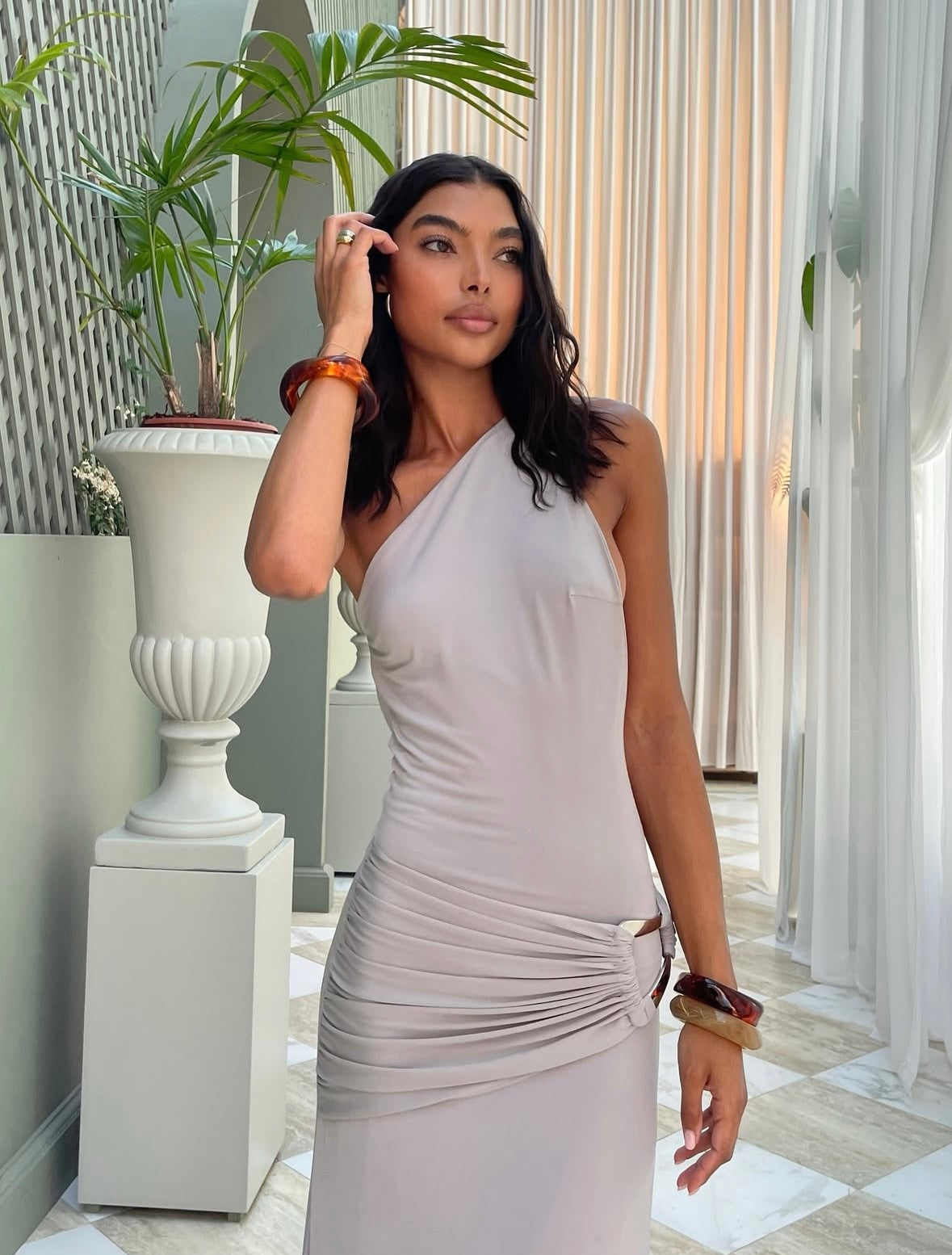 Gaia gown - Silver grey