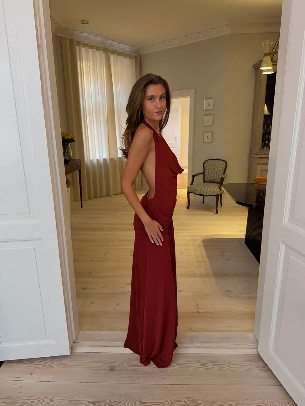 Designbisi - Redina maxi dress rust