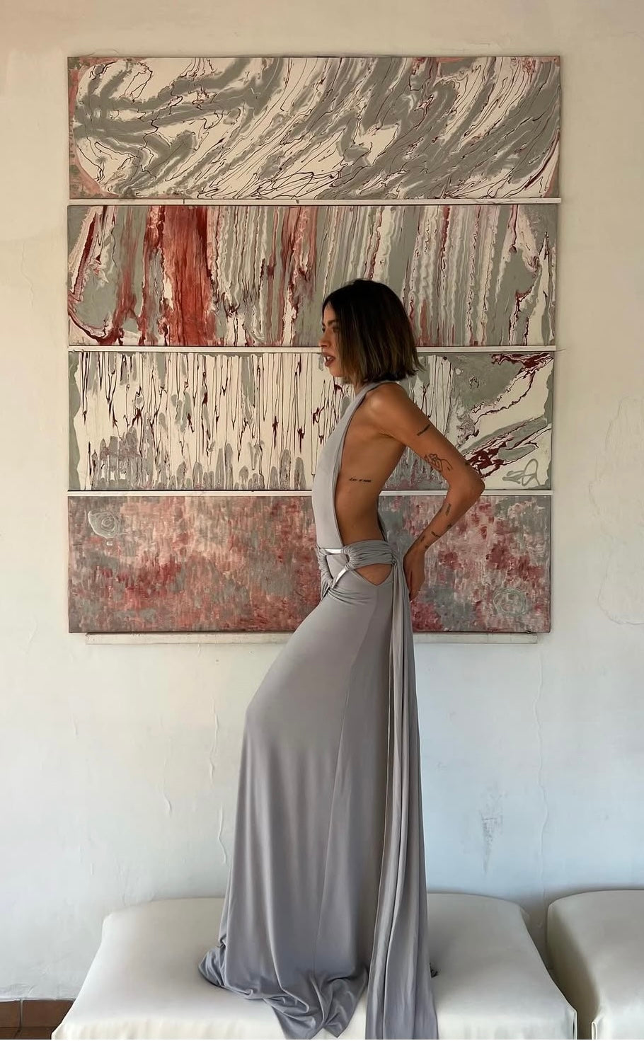 Gaia gown - Silver grey