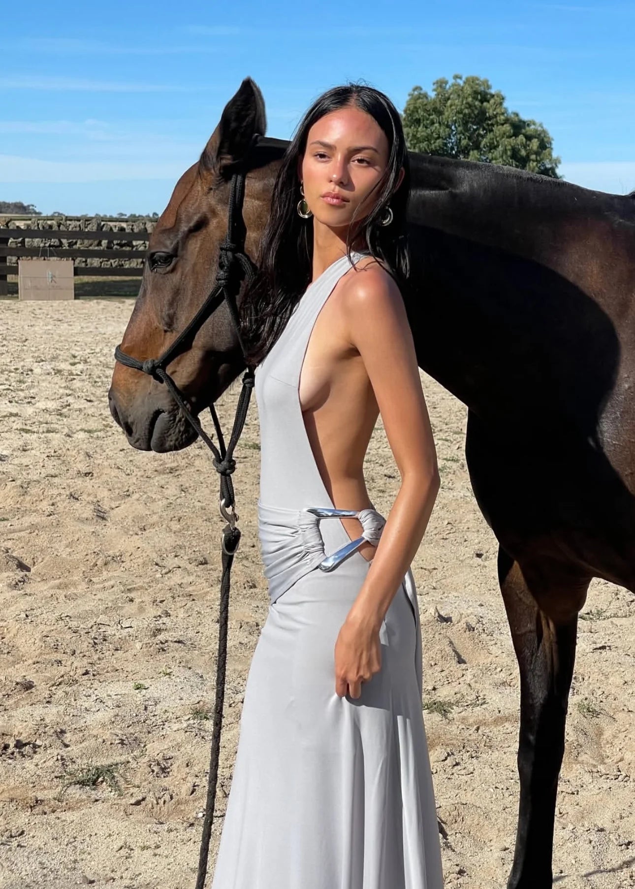 Gaia gown - Silver grey