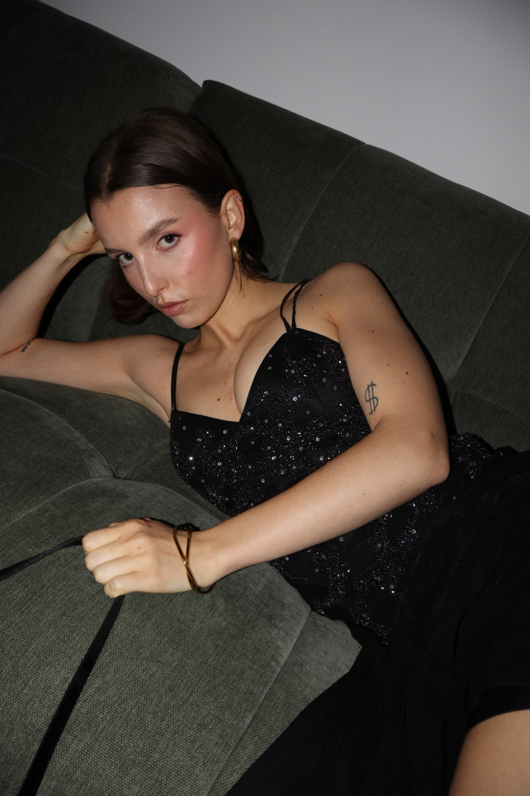 Vintage beaded mini dress