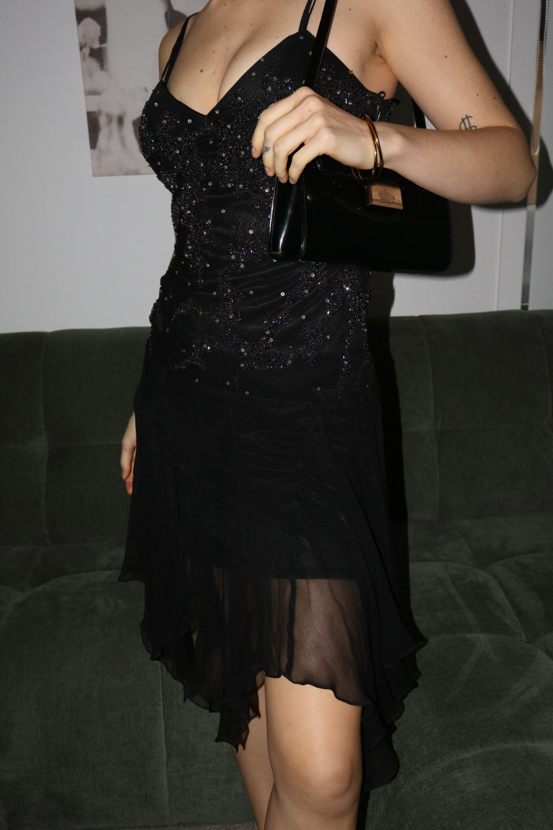 Vintage beaded mini dress