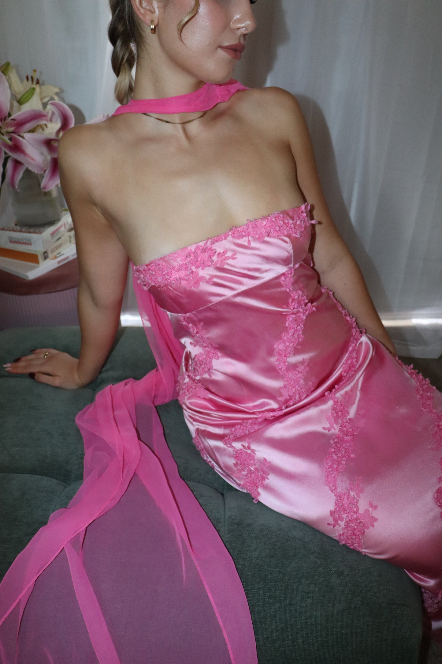Vintage Cherry Blossom Gown