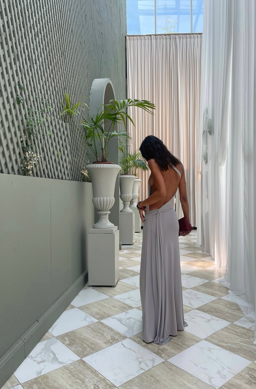 Gaia gown - Silver grey
