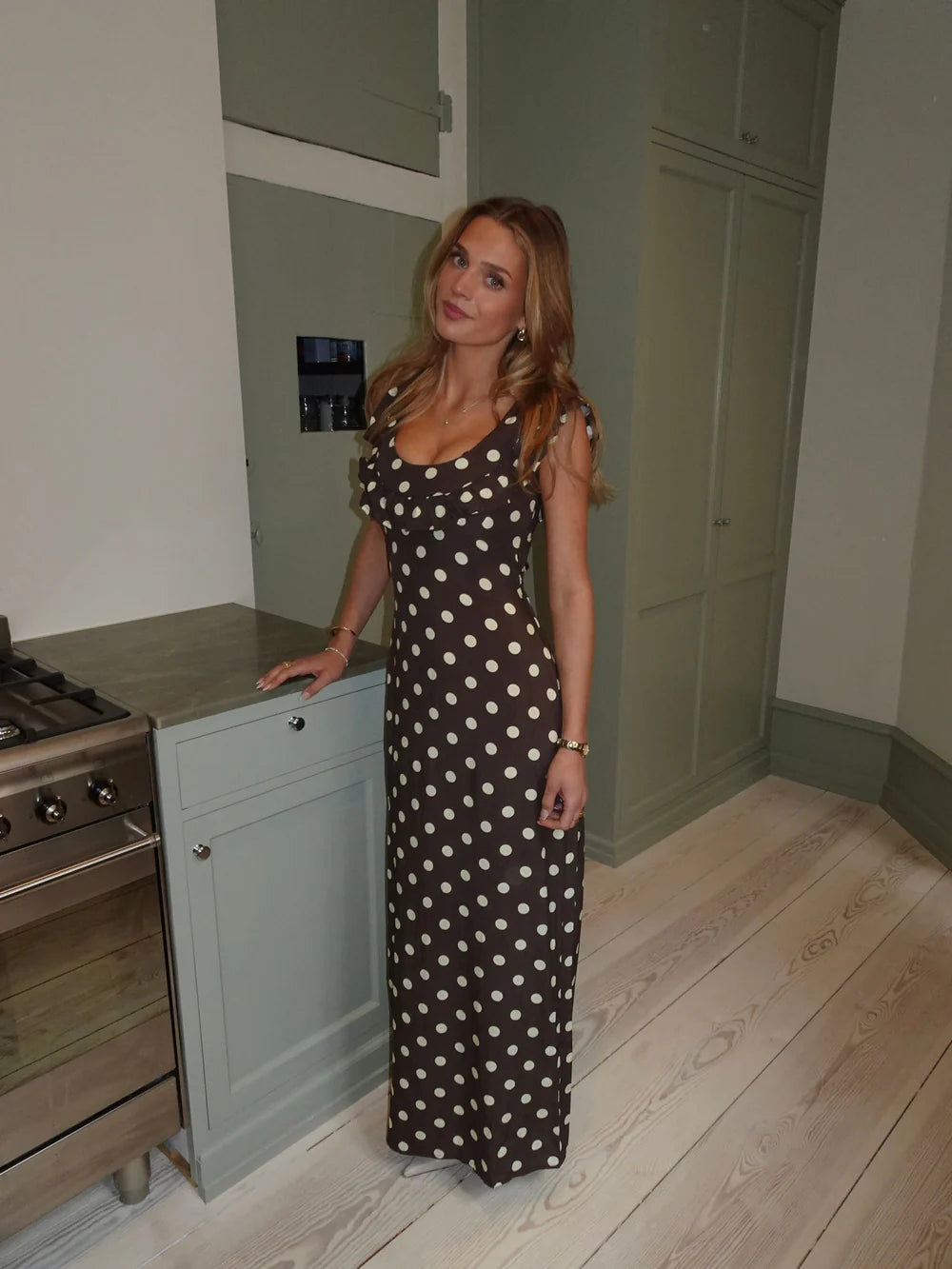 Luna polka dot maxi
