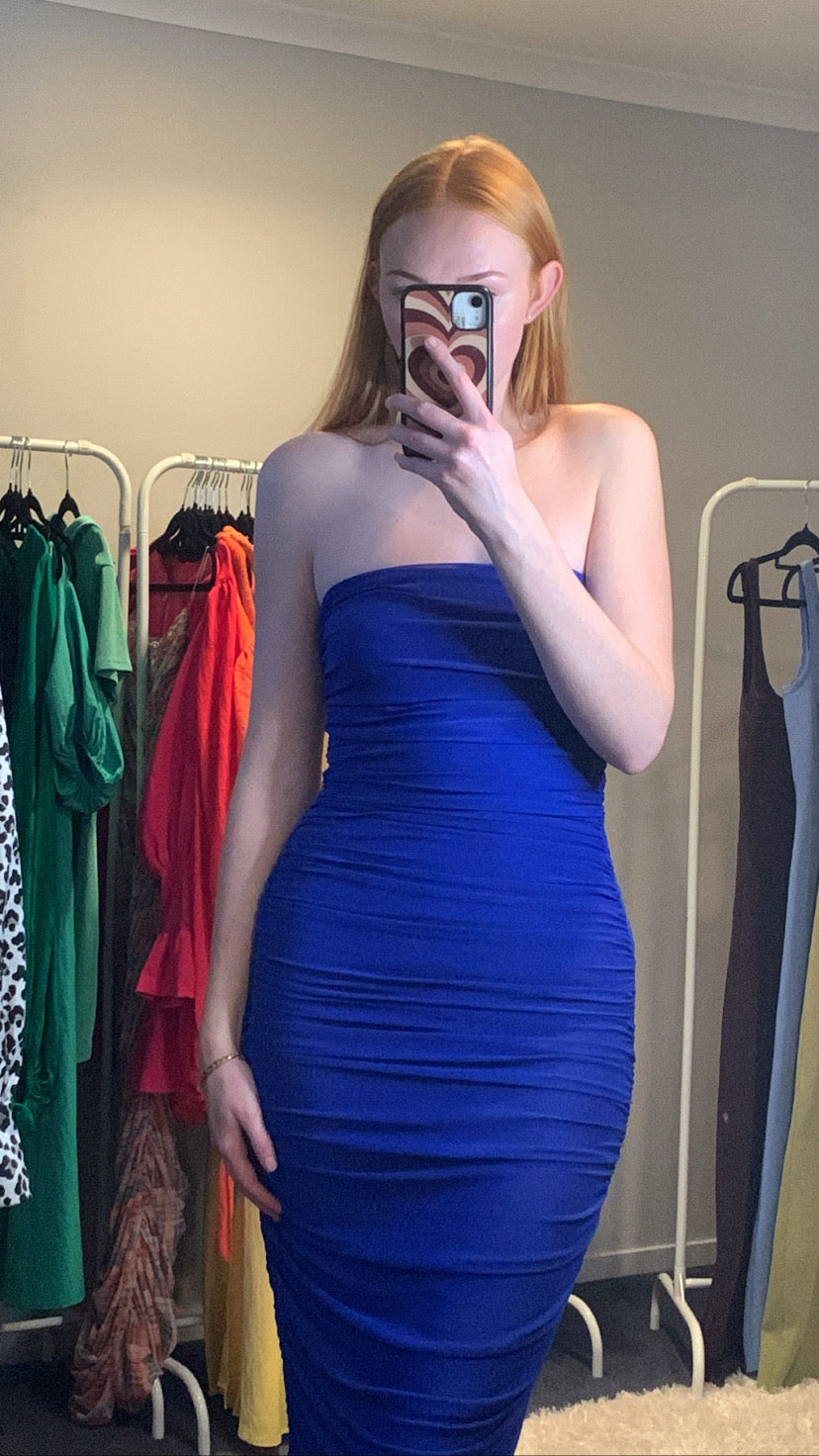 Ruby - Ginni Mesh Tube Dress Electric