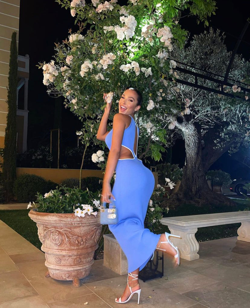 San Sloane - Adrian Rib Midi Cornflower Blue